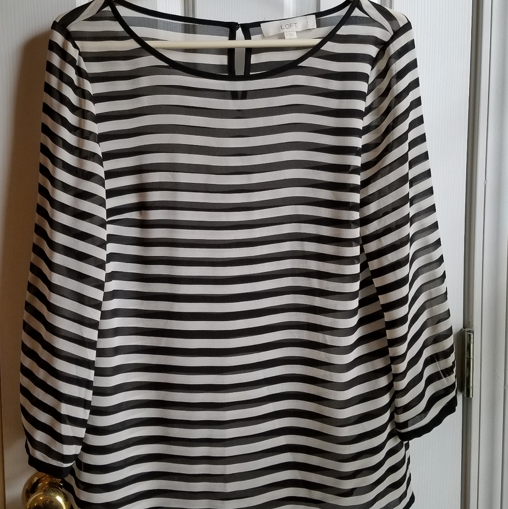Sheer striped blouse